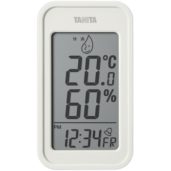 タニタ デジタル温湿度計 アイボリー TT-589-IV 1個