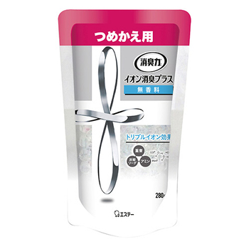 エステー 消臭力 クリアビーズ イオン消臭プラス 無香料 つめかえ 280g 1個