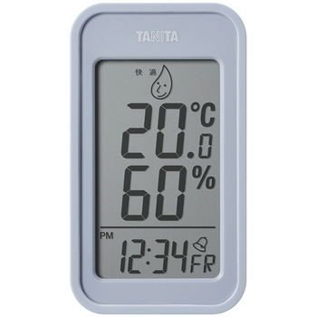 タニタ デジタル温湿度計 ブルーグレー TT-589-BL 1個