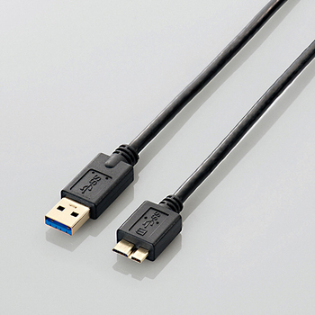 エレコム USB3.0ケーブル (A-microB) ブラック 2.0m USB3-AMB20BK/RS 1本