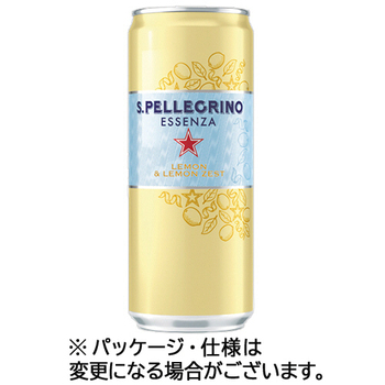 サンペレグリノ エッセンザ レモン&レモンゼスト 330ml 缶 1セット(48本:24本×2ケース)
