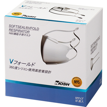 原田産業 SOFTSEAL Vフォールド N95マスク M 1箱(10枚)