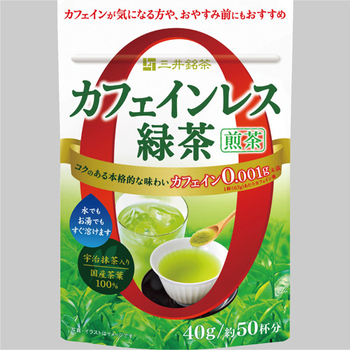 三井銘茶 カフェインレス緑茶 インスタント 40g 1袋