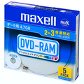 マクセル データ用DVD-RAM 4.7GB ホワイトプリンタブル 5mmスリムケース DRM47PWB.S1P5S A 1パック(5枚)