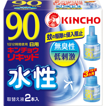 大日本除蟲菊 KINCHO 水性キンチョウリキッド 90日 無臭性 取替え液 1箱(2本)