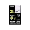 カシオ NAME LAND スタンダードテープ 36mm×8m 透明/黒文字 XR-36X 1個
