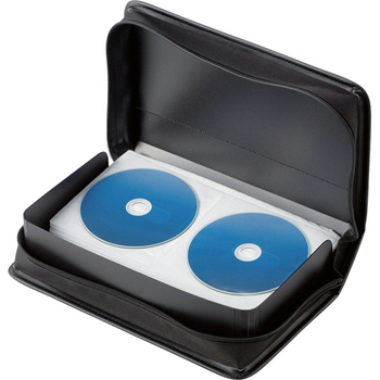エレコム Blu-ray/DVD/CD対応 ファスナーケース 96枚収納 ブラック CCD-SSB96BK 1個