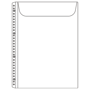 コクヨ クリヤーブック替紙 封筒型 マチ付き A4タテ 2・4・30穴 ラ-A35 1パック(10枚)