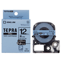 キングジム テプラ PRO テープカートリッジ マットラベル 12mm 青(空色)/黒文字 SB12B 1個