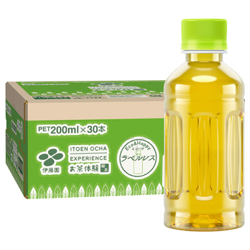 伊藤園 緑茶 お茶体験 ITOEN OCHA EXPERIENCE ラベルレス 200mL ペットボトル 1ケース(30本)