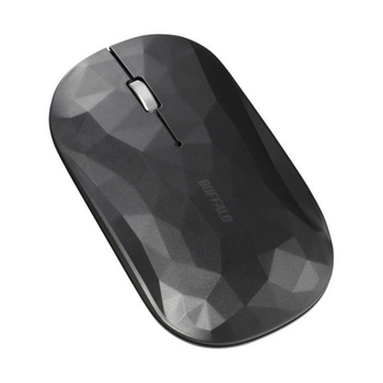 バッファロー 薄型 3ボタン Bluetooth BlueLEDマウス ジオメトリー ブラック BSMBB330GBK 1個