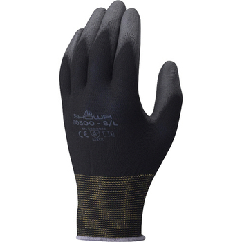 ショーワグローブ 簡易包装パームフィット手袋 S ブラック B0500-SBLK10P 1パック(10双)