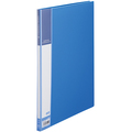 TANOSEE 書類が入れやすいクリヤーファイル「ヨコカラ」 A4タテ 40ポケット 背幅11mm ブルー 1冊