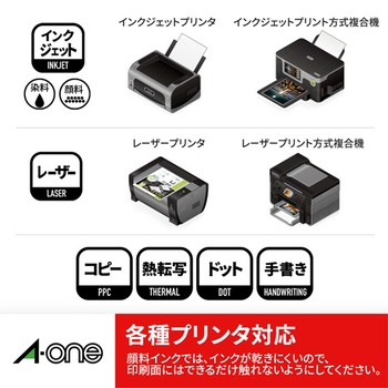 エーワン POP REVOLUTION POP・表示用ラベル[各種プリンタ兼用] 白無地 A4 25面 一括表示用 51592 1冊(10シート)