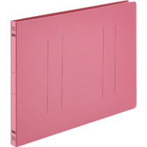 TANOSEE フラットファイルE(エコノミー) A4ヨコ 150枚収容 背幅18mm ピンク 1パック(10冊)