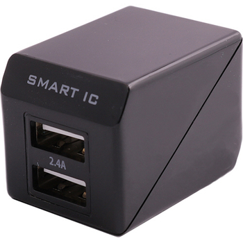 オウルテック Smart IC搭載 急速充電 2.4A出力対応 AC充電器 ブラック OWL-ACU2F24S-BK 1個