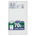 ジャパックス 容量表示入りポリ袋 乳白半透明 70L TSN70 1パック(10枚)