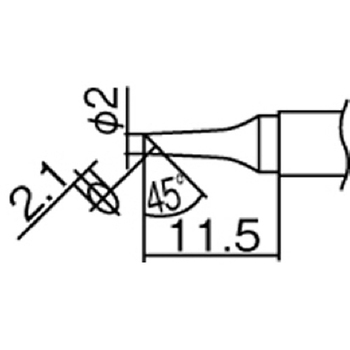 白光 FM2027・FM2028用交換コテ先T12シリーズ コテ先2BC型 T12-BC2 1本