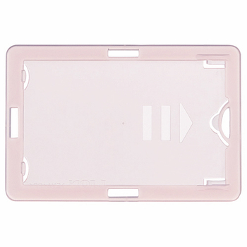 ライオン事務器 名札用ホルダー タテヨコ兼用型 ソフトタイプ(IDカード用) ピンク N209H-5P 1パック(5枚)