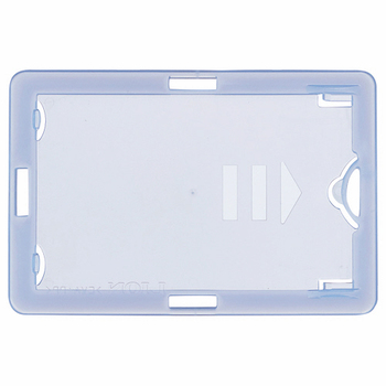 ライオン事務器 名札用ホルダー タテヨコ兼用型 ソフトタイプ(IDカード用) ブルー N209H-5P 1パック(5枚)