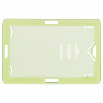 ライオン事務器 名札用ホルダー タテヨコ兼用型 ソフトタイプ(IDカード用) グリーン N209H-5P 1パック(5枚)