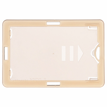 ライオン事務器 名札用ホルダー タテヨコ兼用型 ソフトタイプ(IDカード用) オレンジ N209H-5P 1パック(5枚)