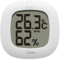 ドリテック デジタル温湿度計 ルミール ホワイト O-295 1個