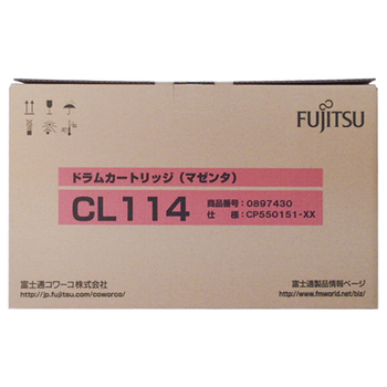 富士通 ドラムカートリッジ CL114 マゼンタ トナーカートリッジ付属 0897430 1個