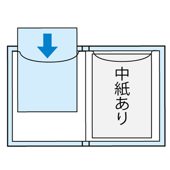 コクヨ クリヤーブック(ウェーブカットポケット)用替紙 A4タテ 2・4・30穴 青 ラ-T880B 1パック(10枚)