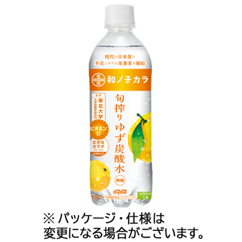 ダイドードリンコ 和ノチカラ 旬搾りゆず炭酸水 500mL ペットボトル 1セット(48本:24本×2ケース)