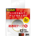 3M スコッチ 超透明テープS 600 小巻 12mm×35m 600-1-12CN 1個