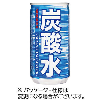 サンガリア 炭酸水 185mL 缶 1セット(60本:30本×2ケース)