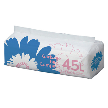 TANOSEE ゴミ袋 コンパクト 乳白半透明 45L 1セット(600枚:50枚×12パック)