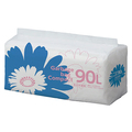 TANOSEE ゴミ袋 コンパクト 乳白半透明 90L 1セット(300枚:50枚×6パック)