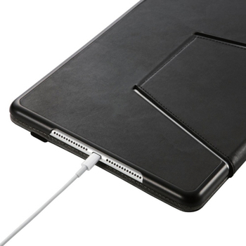 エレコム iPad Air 2用ソフトレザーカバー 4アングルタイプ 液晶保護フィルム付 ブラック TB-A14PLF2BK 1個