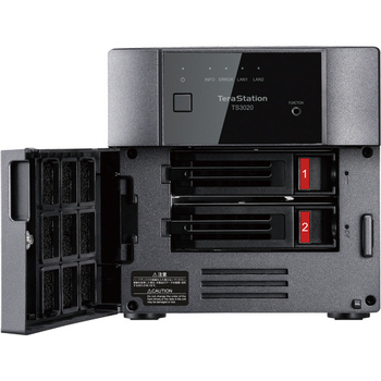 バッファロー TeraStation NAS専用HDD搭載 法人向けNAS デスクトップモデル 2ドライブ 2TB TS3220DN0202 1台