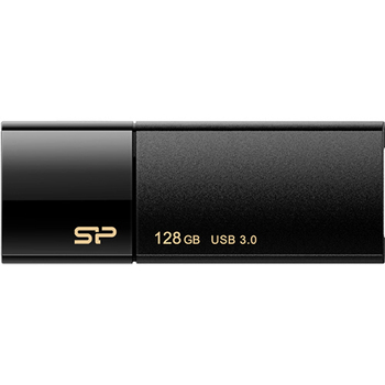 シリコンパワー USB3.0 スライド式フラッシュメモリ 128GB ブラック SP128GBUF3B05V1K 1個