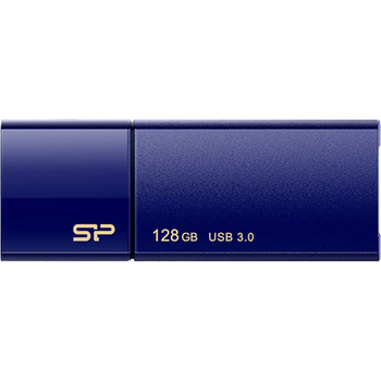 シリコンパワー USB3.0 スライド式フラッシュメモリ 128GB ネイビー SP128GBUF3B05V1D 1個