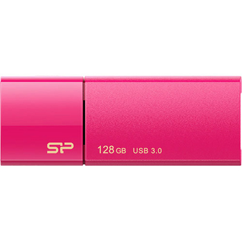 シリコンパワー USB3.0 スライド式フラッシュメモリ 128GB ピンク SP128GBUF3B05V1H 1個