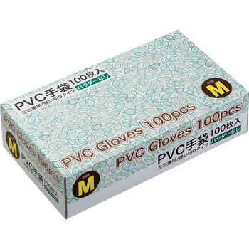 PVCグローブ パウダーなし M 1箱(100枚)