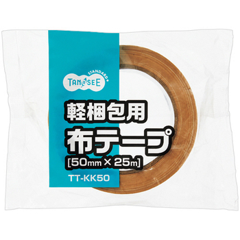 TANOSEE 軽梱包用布テープ 50mm×25m 厚み約0.18mm 1セット(30巻)