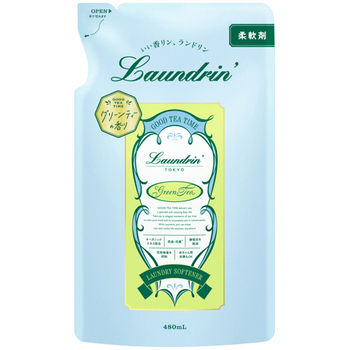 ネイチャーラボ ランドリン 柔軟剤 グリーンティーの香り 詰替 480mL 1個