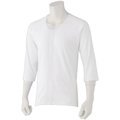ケアファッション 7分袖ワンタッチシャツ 紳士用(2枚組) ホワイト L 98002-02 1パック