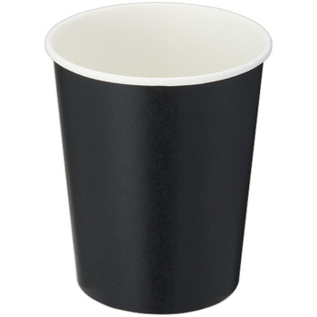 TANOSEE 紙コップ ブラック 205mL(7オンス) 1セット(400個:80個×5パック)