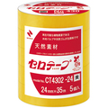 ニチバン 産業用セロテープ No.430 24mm×35m 黄 CT4302-24 1パック(5巻)