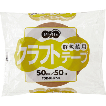 軽包装用クラフトテープ 50mm×50m 厚み約0.13mm 1セット(1000巻)