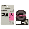 キングジム テプラ PRO テープカートリッジ パステル 18mm ピンク/黒文字 SC18P 1セット(5個)