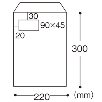 TANOSEE 窓付封筒 裏地紋付 A4 テープのりなし 85g/m2 クラフト(窓:グラシン紙) 1パック(100枚)