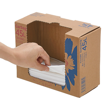 TANOSEE ゴミ袋 コンパクト 乳白半透明 45L BOXタイプ 1セット(660枚:110枚×6箱)