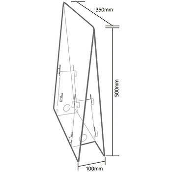 アーテック 飛沫防止 透明パーテーション 小 0.5 幅350×奥行100×高さ500mm 051075 1セット(40枚)